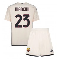 AS Roma Gianluca Mancini #23 Gostujuci Dres za djecu 2023-24 Kratak Rukav (+ Kratke hlače)